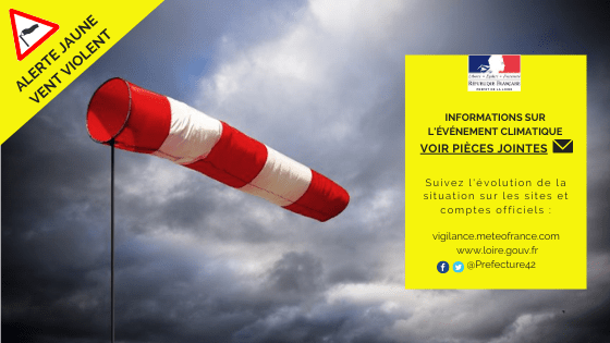 Alerte Jaune Vent Violent