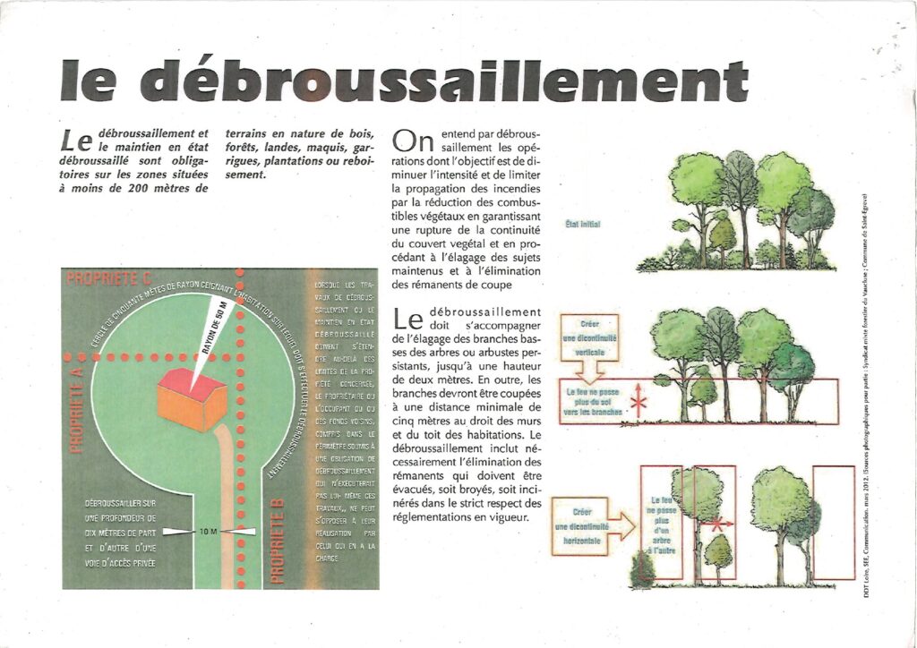 Le débroussaillement
